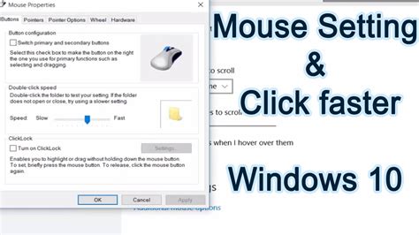 Customize Your Mouse Settings Fast Click And Pointer Speed Up Windows