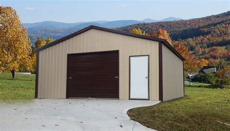 18x21 Boxed Eave Metal Garage Building A Frame Standard