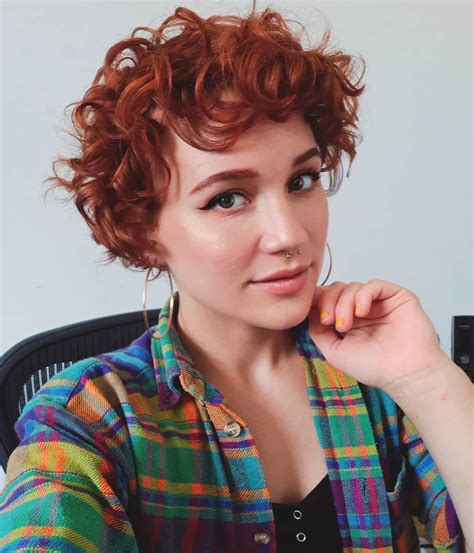 Exemplary Short Hairstyles For Curly Red Hair Cute Without French