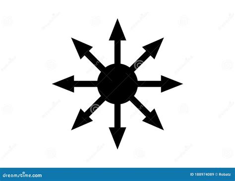 Símbolo Del Vector De Caos Aislado En Fondo Blanco Un Símbolo