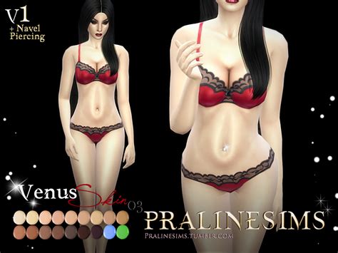 Sims 4 Ccs The Best Skin And Navel Piercing By Pralinesims