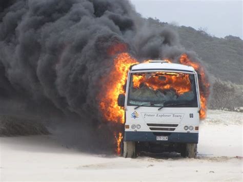 Another Striking Photo Of The Tour Bus Fire Has Surfaced Fraser Coast