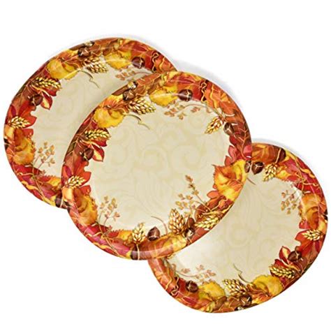 Count Thanksgiving Oval Plates X Paper Disposable Dinner