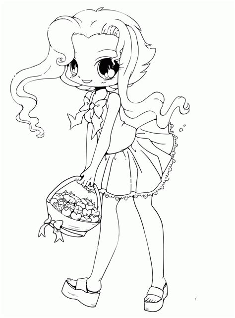 Free Anime Kawaii Girl Coloring Pages Coloring Home