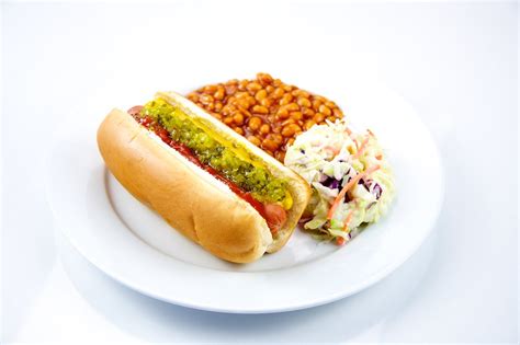Hot dogs, baked beans and buns americans have a serious love affair with hot dogs and baked beans; Hot Dog with Baked Beans and Coleslaw | Hot Dog with Baked B… | Flickr