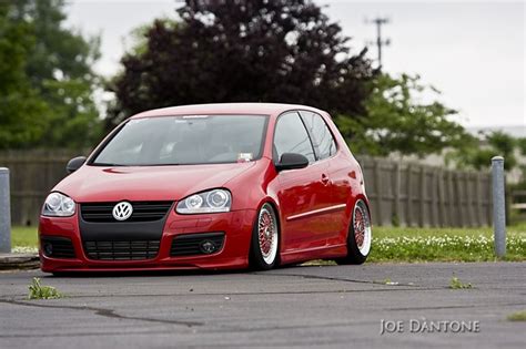 Stanced Red Mk5 Golf Gti Thats All Pinterest