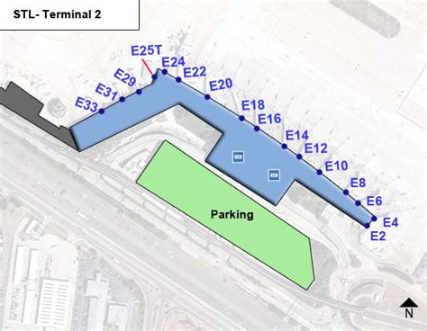 Lambert St Louis Airport Stl Terminal 2 Map