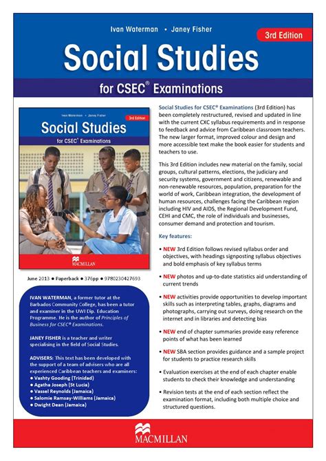 Social Studies For Csec Examinations New Edition By Macmillan Caribbean