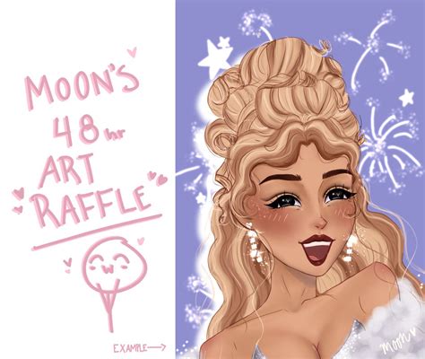 moon ♡ art raffle 📌 on twitter ⁠♡ new year art raffle ⁠♡ 2 winners will get a half body of
