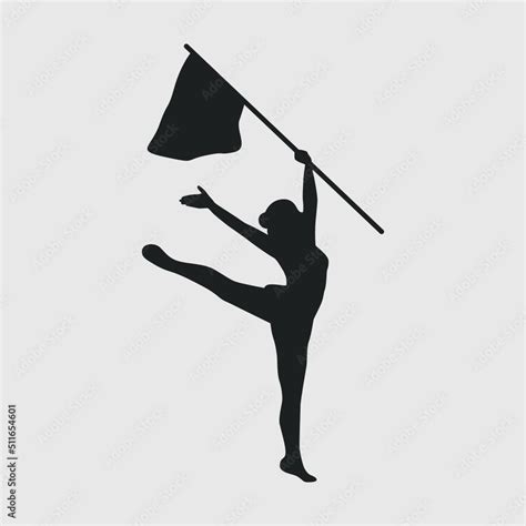 Vetor Do Stock Color Guard Flags Silhouette SVG Bundle Marching Band