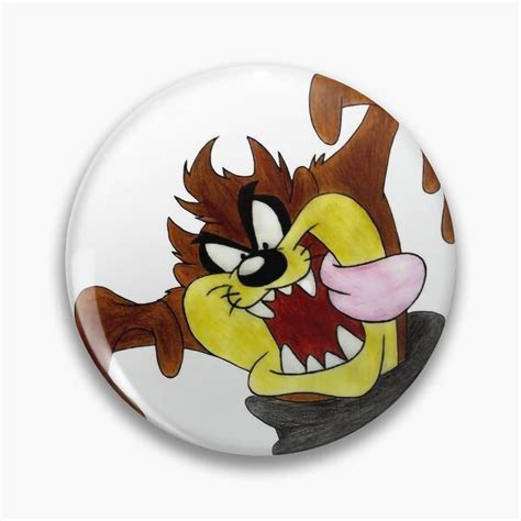 Artstation Tasmania Devil Cartoon Character Pin Brooch
