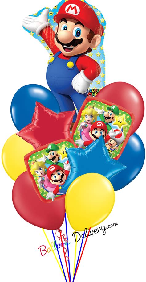 Super Mario Brothers Deluxe Balloon Centerpiecebouquet