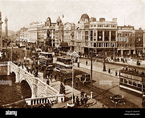 Dublin Oconnell Bridge Early 1900s Stock Photo Alamy
