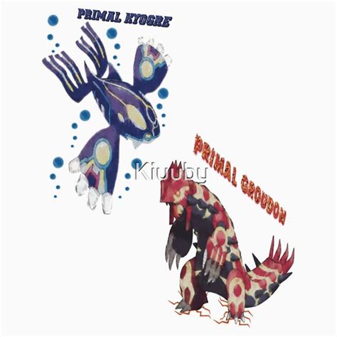 Primal Groudon And Primal Kyogre Stickers By Kiuuby Redbubble