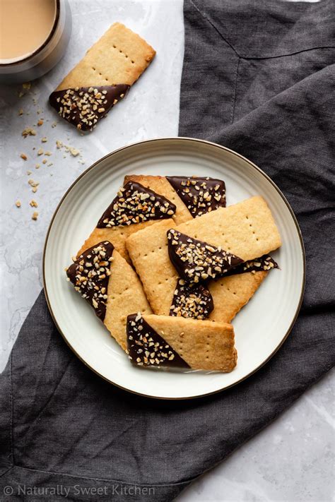 Chocolate Dipped Shortbread With Hazelnuts Refined Sugar Free