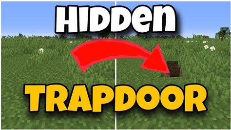 Tutorial Simple Hidden Trapdoor Minecraft Java Edition Youtube