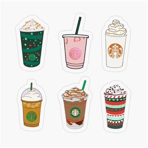 Seasonal Starbucks Drinks Sticker By Kyrstin Kuehl In 2021 Drink