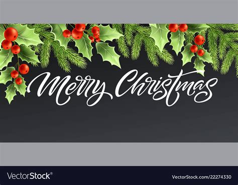 Merry Christmas And Happy New Year Banner Design Vector Image