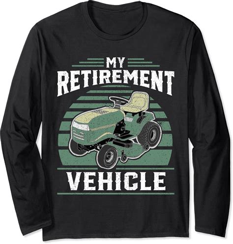 My Retirement Vehicle Funny Riding Lawn Mower Retro Dad