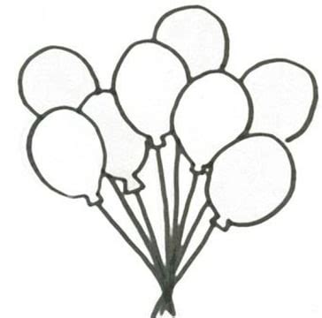 Imagenes y dibujos de globos para colorear para cumpleaños