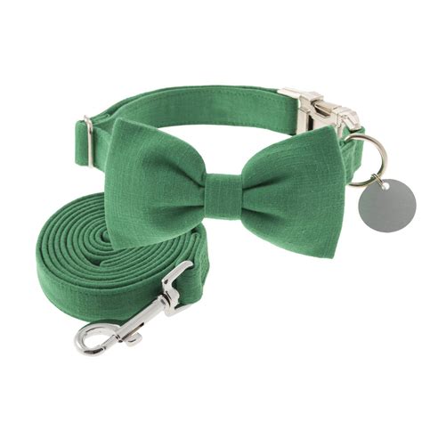 Bold Green Bow Tie Dog Collar By Dober And Dasch
