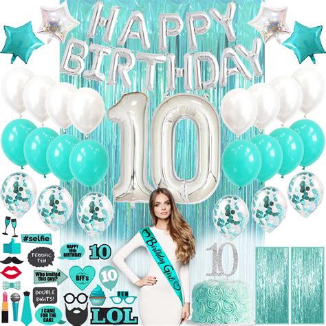 Buy Paris Products Co10th Birthday Decorations For Girl 10 Balloon