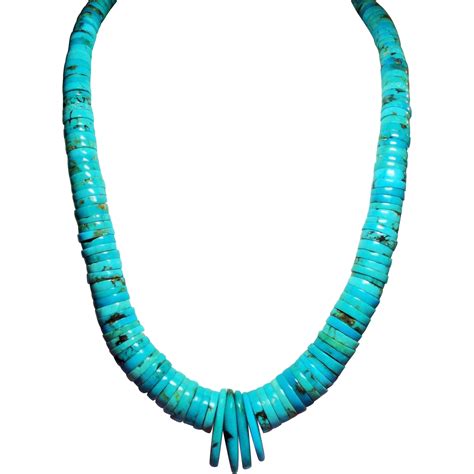 Vintage Incredible Native American Santo Domingo Turquoise Necklace