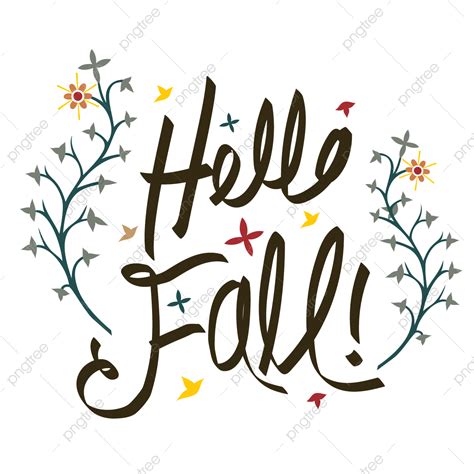 Hand Writing Text Vector Design Images Hello Fall Hand Writing Text
