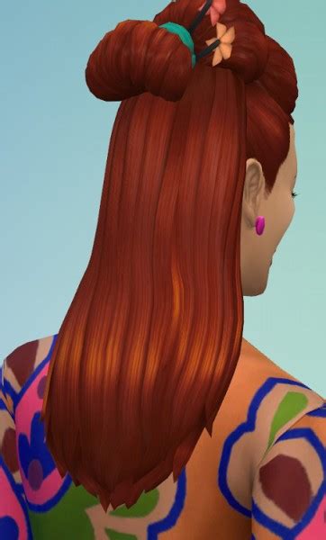 Birksches Sims Blog Japanese Bun Long Hair Sims 4 Hairs