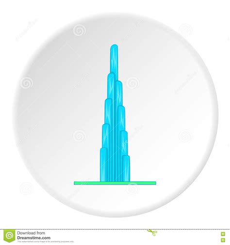 Icône De Burj Khalifa Style De Bande Dessinée Illustration de Vecteur