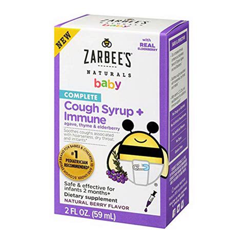 Zarbees Naturals Baby Complete Cough Syrup Plus Immune Berry Flavor 2