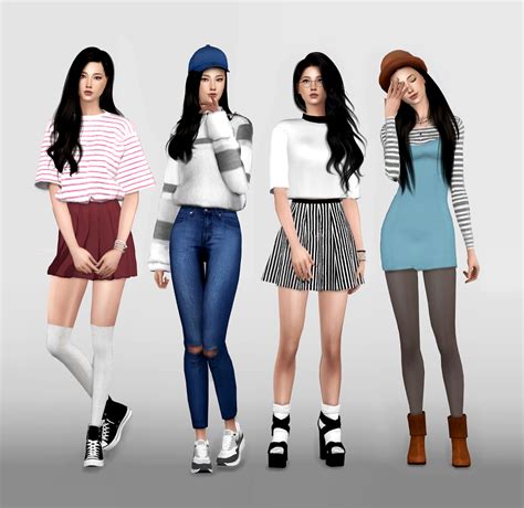 26 Images Sims 4 Korean Fashion Cc Korean Fashion