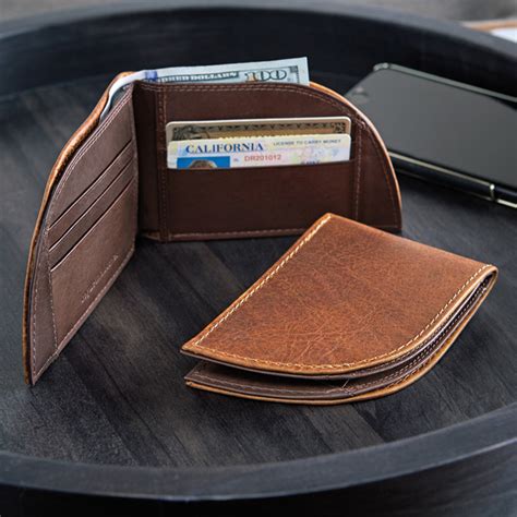 Bison Leather Front Pocket Wallet - Monticello Shop