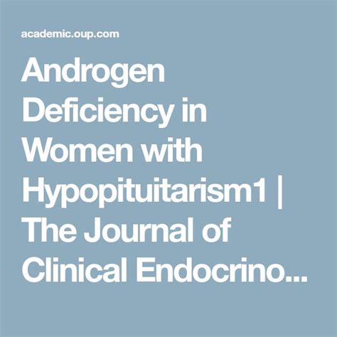 Androgen Deficiency In Women With Hypopituitarism 1 Body Composition