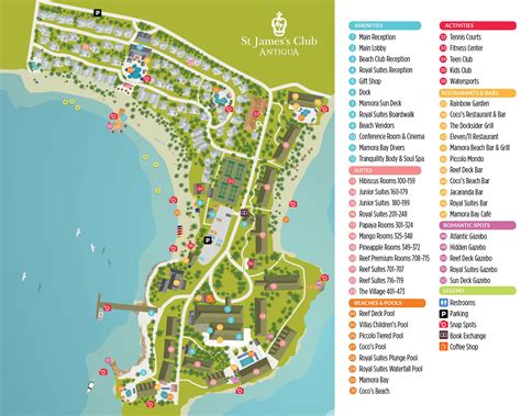 st james club and villas antigua beach resorts resort map
