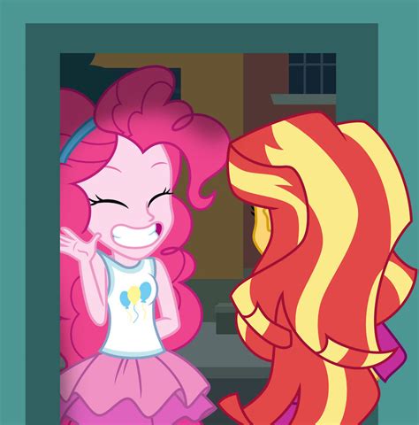 Safe Artist Emeraldblast Pinkie Pie Sunset Shimmer Comic The Tale Of Two