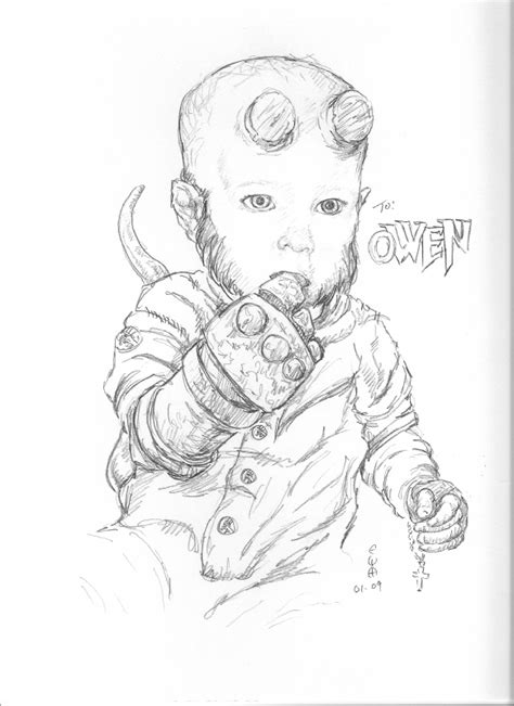 Baby Hellboy Aka Owen West By Eric W Meador In Matthew Wests