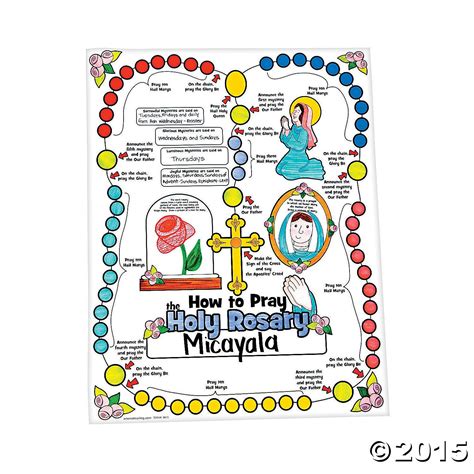 Color Your Own “all About The Rosary” Posters Catecismo Catequesis