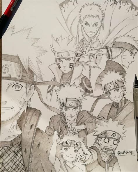 Desenho A Lápis Do Naruto Prática De Desenho Anime Desenho