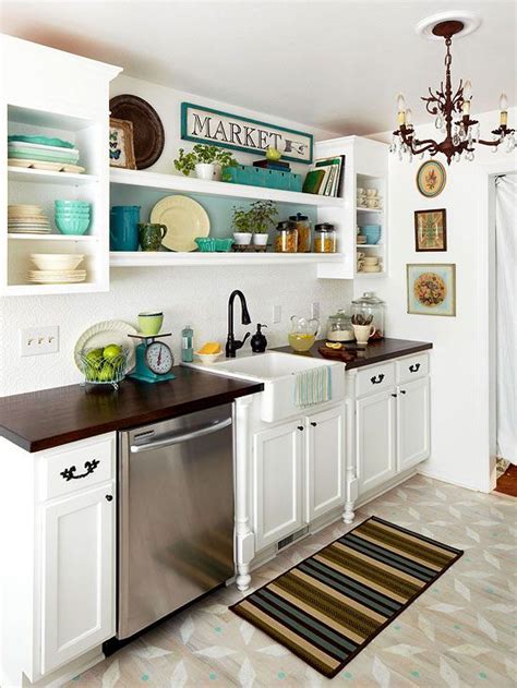 We couldn't stand the upper cabinets in our kitchen. Small Kitchen Decorating Ideas | Small kitchen decor ...