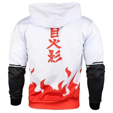 Naruto Hoodie 4th Hokage Uniform Zip Up White Hoodie Otakuform