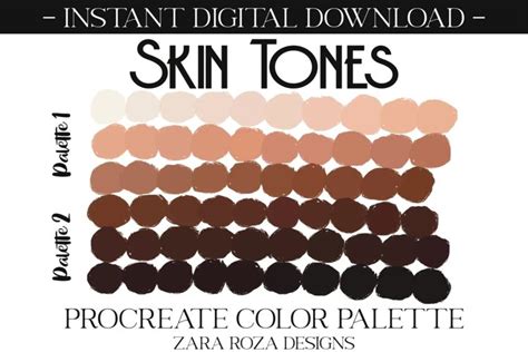 Skin Tones Procreate Color Palette