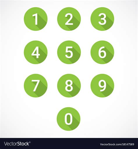 Note that the first number, the precision, specifies the total size of the number. Set of 0-9 numbers Royalty Free Vector Image - VectorStock
