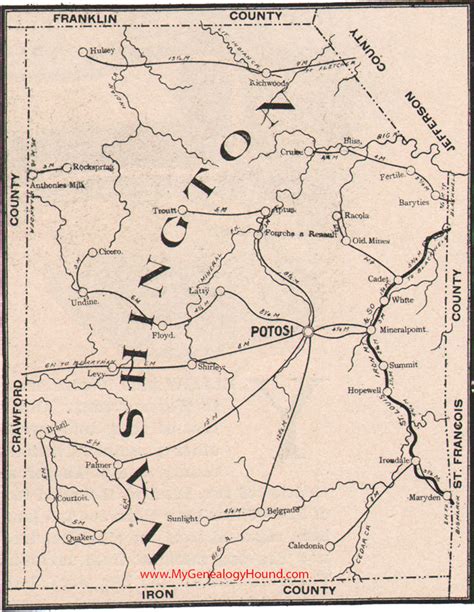Washington County Missouri 1904 Map