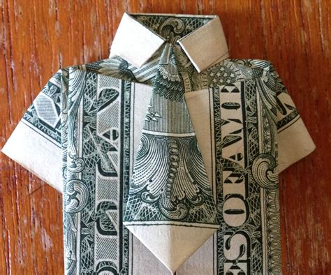 Dollar Bill Origami Shirt And Tie 15 Steps With Pictures