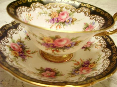 Rare Eb Foley Bone China Tea Cup And Saucer Stunning Rose Floral Chintz