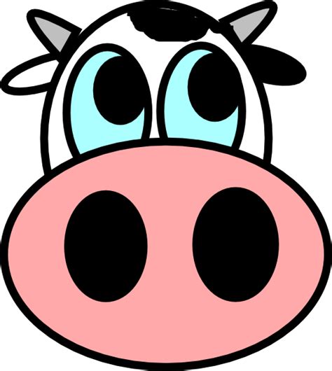 Cute Cartoon Cow Face Clipart Best