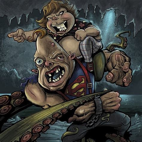 His character sloth was the disfigured man who befriend the lovable chunk. Illustration I did of Chunk and sloth from the goonies ...