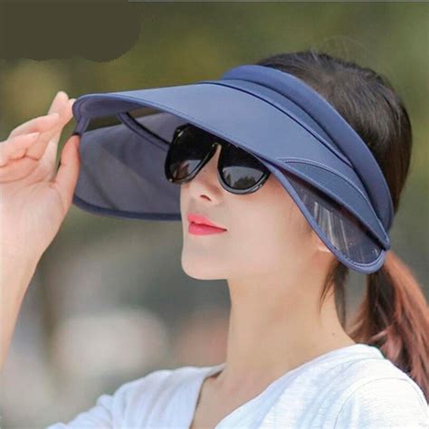 Visor 2018 New Retractable Visor Female Summer Sun Empty Top Hat Riding