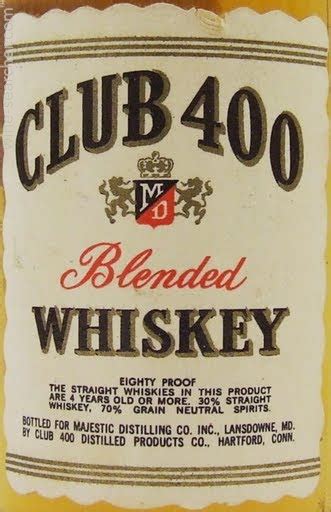 Club 400 Blended Whiskey Maryland Prices Stores Tasting Notes And